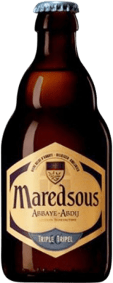 5,95 € Free Shipping | Beer Abbaye de Maredsous Triple Malt Valonia Belgium Third-Liter Bottle 33 cl
