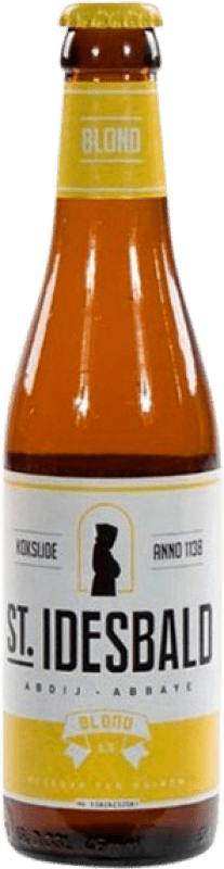 2,95 € Бесплатная доставка | Пиво Huyghe Saint Idesbald Blonde — Светлое Flandes Бельгия Бутылка на треть 33 cl