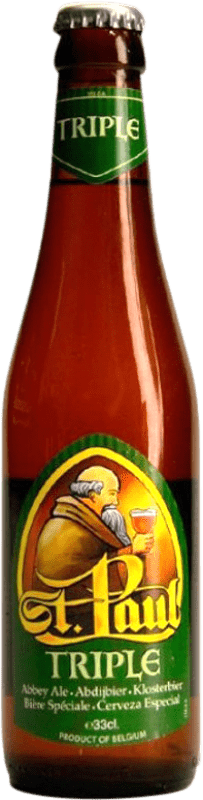 3,95 € 送料無料 | ビール Sterkens Saint Paul Triple Malt — トリプルモルト Amberes ベルギー 1/3ボトル 33 cl