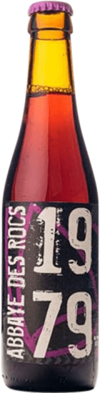 3,95 € Free Shipping | Beer L'Abbaye des Rocs Brown Ale Belgium Third-Liter Bottle 33 cl