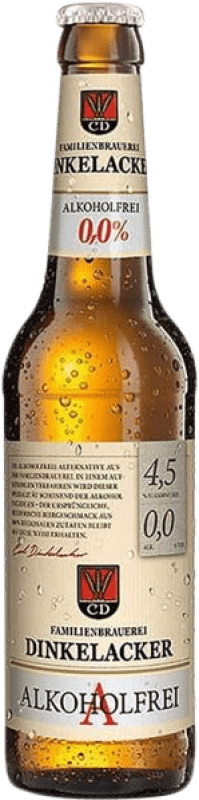 1,95 € Envío gratis | Cerveza Dinkelacker-Schwaben Stuttgart Alemania Botellín Tercio 33 cl 0.0 Cero Cero Sin Alcohol