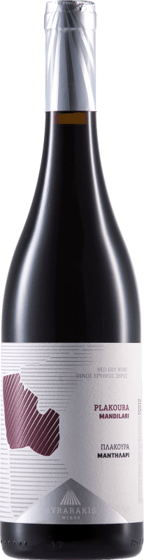 23,95 € Kostenloser Versand | Rotwein Lyrarakis Plakoura I.G. Creta Griechenland Mandilari 75 cl