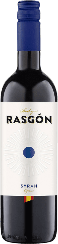8,95 € Envio grátis | Vinho Tinto Rasgón Espanha Syrah 75 cl