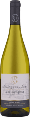 9,95 € Spedizione Gratuita | Vino Bianco Domaine de L'Olivier A.O.C. Côtes du Rhône Rhône Francia 75 cl
