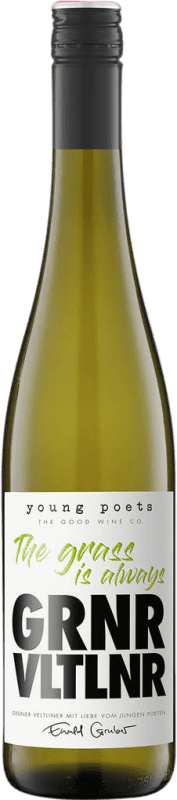 12,95 € 免费送货 | 白葡萄酒 Young Poets The Grass is Always Trocken — 干型 意大利 Grüner Veltliner Bio — 生态 有机 天然 75 cl