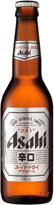 54,95 € Kostenloser Versand | 24 Einheiten Box Bier Asahi Super Dry Artesanal — Handgemacht Japan Drittelliterflasche 33 cl
