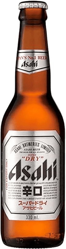 54,95 € 送料無料 | 24個入りボックス ビール Asahi Super Dry Artesanal — 手作り 日本 1/3ボトル 33 cl