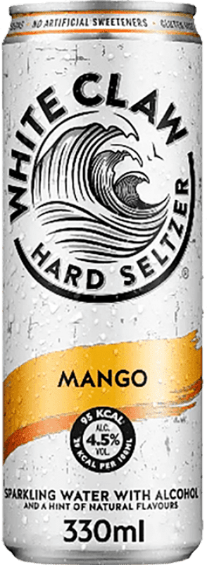 36,95 € Spedizione Gratuita | Scatola da 12 unità Mixer White Claw Hard Seltzer stati Uniti Lattina 33 cl Mango