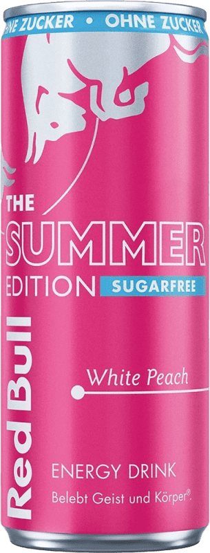 33,95 € 送料無料 | 24個入りボックス エナジードリンク Red Bull Energy Drink Summer 限定版 オーストリア 缶 25 cl White Peach — 白桃