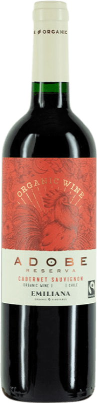 14,95 € Spedizione Gratuita | Vino Rosso Emiliana Adobe Riserva I.G. Valle Central Central Valley Chile Cabernet Sauvignon 75 cl
