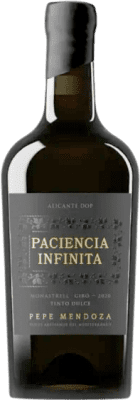 24,95 € Kostenloser Versand | Süßwein Pepe Mendoza Paciencia Infinita D.O. Alicante Valencianische Gemeinschaft Spanien Monastrell, Giró Medium-Flasche 50 cl