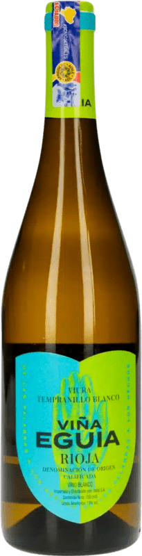 6,95 € Spedizione Gratuita | Vino Bianco Muriel Viña Eguia Spagna Tempranillo, Viura 75 cl