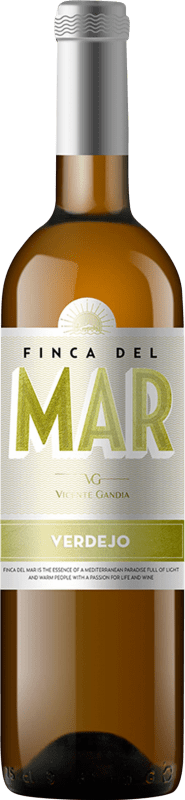 9,95 € Spedizione Gratuita | Vino Bianco Vicente Gandía Finca del Mar Spagna Verdejo 75 cl