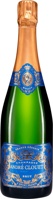 42,95 € Spedizione Gratuita | Spumante Bianco André Clouet Blanc de Noirs A.O.C. Champagne champagne Francia Pinot Nero 75 cl