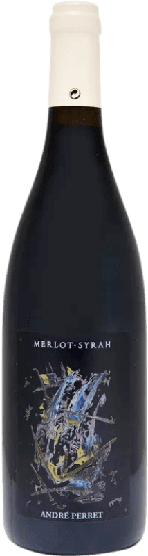 17,95 € Бесплатная доставка | Красное вино André Perret Merlot Syrah I.G.P. Collines Rhodaniennes Рона Франция Merlot — Мерло, Syrah — Сира 75 cl