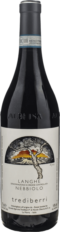 16,95 € Envio grátis | Vinho Tinto Trediberri D.O.C. Langhe Piemonte Itália Nebbiolo 75 cl