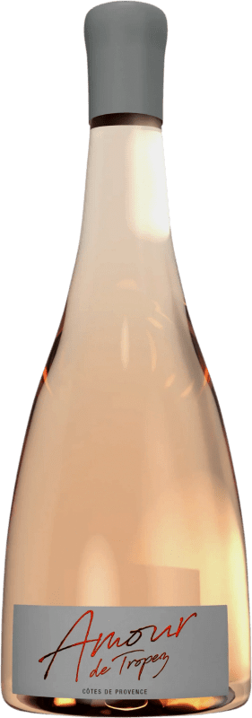19,95 € Бесплатная доставка | Розовое вино Domaine Tropez Amour Trocken — Сухое Rosé — Розе A.O.C. Côtes de Provence Прованс Франция Syrah — Сира, Garnacha — Гренаш, Cabernet Sauvignon — Каберне Совиньон, Cinsault — Сансо 75 cl