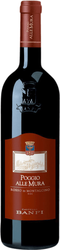 25,95 € Spedizione Gratuita | Vino Rosso Castello Banfi Poggio alle Mura Trocken — Secco D.O.C. Rosso di Montalcino Toscana Italia Sangiovese 75 cl
