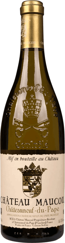 46,95 € Бесплатная доставка | Белое вино Château Maucoil Trocken — Сухое A.O.C. Châteauneuf-du-Pape Рона Франция Garnacha — Гренаш, Bourboulenc — Бурбуленк, Clairette — Клерет 75 cl