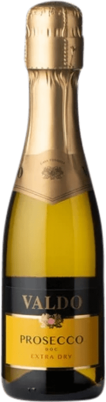 5,95 € Kostenloser Versand | Weißer Sekt Valdo Extra Trocken D.O.C. Prosecco Venetien Italien Glera Kleine Flasche 20 cl