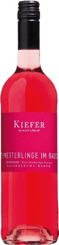 10,95 € 送料無料 | ロゼワイン Friedrich Kiefer Schmetterlinge im Bauch Semiseco — やや辛口 Rosé — ロゼ I.G. Baden Baden ドイツ Cabernet Sauvignon — カベルネ・ソーヴィニヨン, Pinot Noir — ピノ・ノワール, Dornfelder — ドルンフェルダー 75 cl