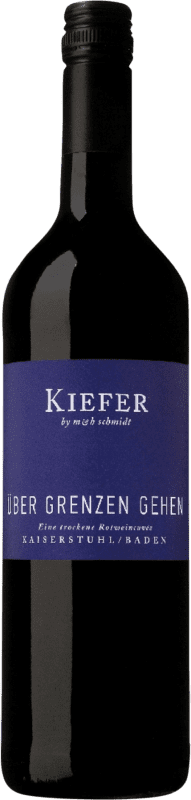 10,95 € Бесплатная доставка | Красное вино Friedrich Kiefer Über Grenzen Gehen Trocken — Сухое Cuvée I.G. Baden Baden Германия Cabernet Sauvignon — Каберне Совиньон, Pinot Noir — Пино Нуар, Dornfelder — Дорнфельдер, Dunkelfelder — Дункельфельдер 75 cl