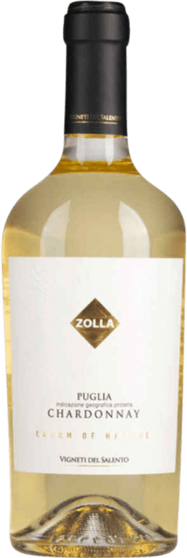 12,95 € Spedizione Gratuita | Vino Bianco Vigneti del Salento Zolla Trocken — Secco I.G.T. Puglia Puglia Italia Chardonnay 75 cl