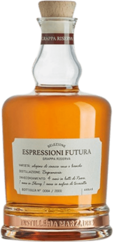 97,95 € Kostenloser Versand | Grappa Marzadro Espressioni Futura Trocken Trentino Italien Merlot 70 cl