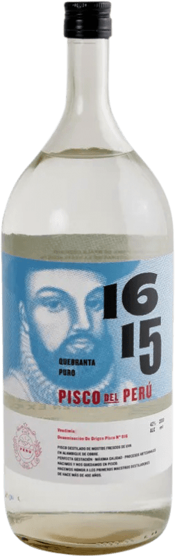 83,95 € Envio grátis | Pisco 1615 Quebranta Peru Garrafa Especial 2 L