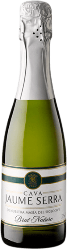 3,95 € 送料無料 | 白のスパークリングワイン Jaume Serra Brut Nature — ブリュット・ナチュール D.O. Cava カタロニア スペイン Macabeo — マカベオ, Xarel·lo — チャレッロ, Parellada — パレリャーダ ハーフボトル 37 cl