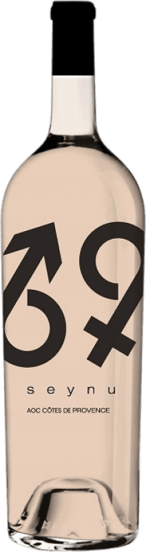 51,95 € Envoi gratuit | Vin Rosé Seynu France Syrah, Garnacha — Grenache, Mourvèdre, Cinsault, Vermentino Bouteille Magnum 1,5 L