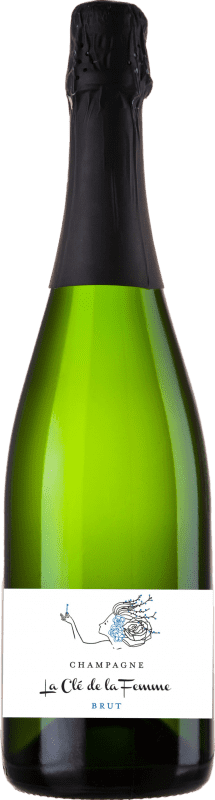 41,95 € Kostenloser Versand | Weißer Sekt Clément et Florian Berthier La Clé de La Femme Brut — Herb A.O.C. Champagne Champagner Frankreich Chardonnay, Pinot Meunier — Schwarzriesling 75 cl