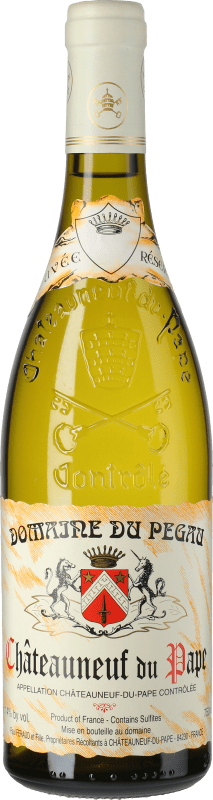 71,95 € Бесплатная доставка | Белое вино Domaine du Pégau Cuvée Резерва A.O.C. Châteauneuf-du-Pape Рона Франция Garnacha — Гренаш, Roussanne — Руссан, Bourboulenc — Бурбуленк, Clairette — Клерет 75 cl