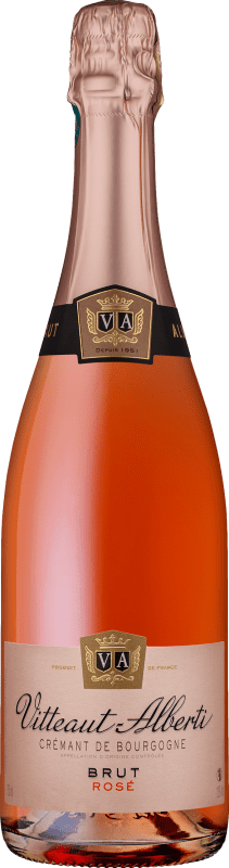 25,95 € 送料無料 | ロゼのスパークリングワイン Vitteaut Alberti Brut — ブリュット Rosé — ロゼ A.O.C. Crémant de Bourgogne ブルゴーニュ フランス Pinot Noir — ピノ・ノワール 75 cl