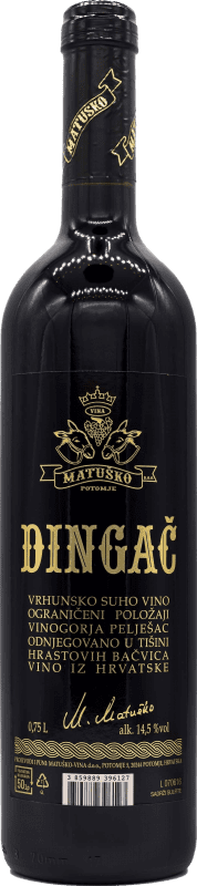 34,95 € Spedizione Gratuita | Vino Rosso Matusko D.O. Dingac Dalmacija Croazia Plavac 75 cl