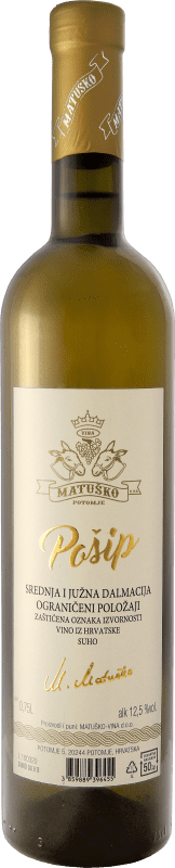 21,95 € Kostenloser Versand | Weißwein Matusko Dalmacija Kroatien Pošip 75 cl
