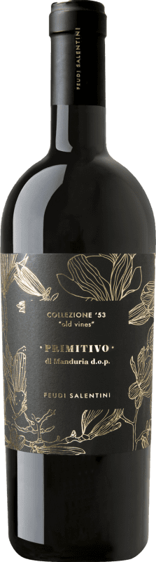 46,95 € 免费送货 | 红葡萄酒 Feudi Salentini 53 Old Vines — 老藤, Collection — 系列 D.O.C. Primitivo di Manduria 普利亚大区 意大利 Primitivo — 普里米蒂沃 75 cl