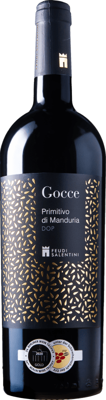 26,95 € 免费送货 | 红葡萄酒 Feudi Salentini Gocce D.O.C. Primitivo di Manduria 普利亚大区 意大利 Primitivo — 普里米蒂沃 75 cl