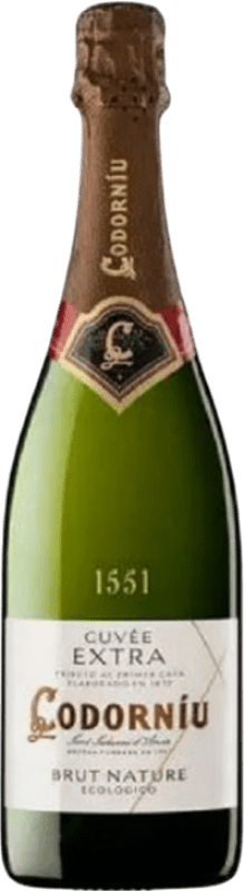 12,95 € Spedizione Gratuita | Spumante Bianco Codorníu Brut Nature Extra Riserva D.O. Cava Catalogna Spagna Eco — Biologico 75 cl