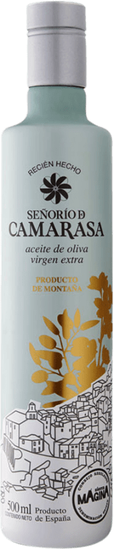 18,95 € Spedizione Gratuita | Olio d'Oliva Señorío de Camarasa Recién Hecho Sleeve Cosecha Temprana — Raccolta Precoce, EVO Extra Vergine Jaén Spagna Picual Bottiglia Medium 50 cl