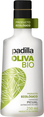 0,95 € Envío gratis | Caja de 20 unidades Aceite de Oliva Padilla AOVE Virgen Extra Jaén España Picual Eco — Ecológico Botellín 25 cl