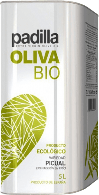 93,95 € 送料無料 | オリーブオイル Padilla EVOO エキストラバージン Jaén スペイン Picual — ピクアル Eco — エコ ビオ オーガニック スペシャル缶 5 L