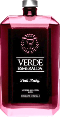 36,95 € Envío gratis | Aceite de Oliva Verde Esmeralda Pink Ruby Jaén España Hojiblanca Botella Medium 50 cl