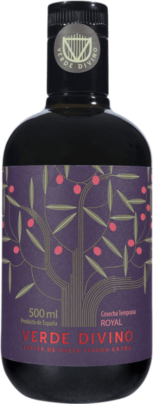 25,95 € 免费送货 | 橄榄油 Verde Divino Cosecha Temprana — 早收, EVOO 特级初榨 Jaén 西班牙 Royal — 罗亚尔 中瓶装 50 cl