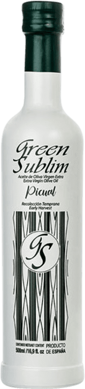 16,95 € Kostenloser Versand | Olivenöl Green Sublim E-NOL Extra Nativ Jaén Spanien Picual Medium-Flasche 50 cl