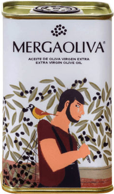 336,95 € 免费送货 | 盒装50个 橄榄油 Mergaoliva Érebo EVOO 特级初榨 Jaén 西班牙 Picual — 皮夸尔 罐 25 cl