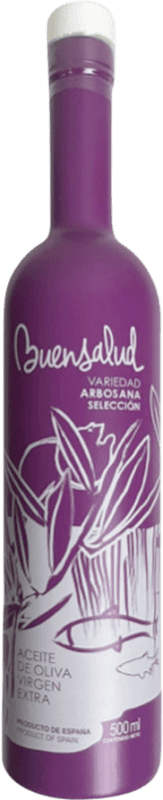 16,95 € Envío gratis | Aceite de Oliva Buensalud Selección, AOVE Virgen Extra Jaén España Arbosana Botella Medium 50 cl