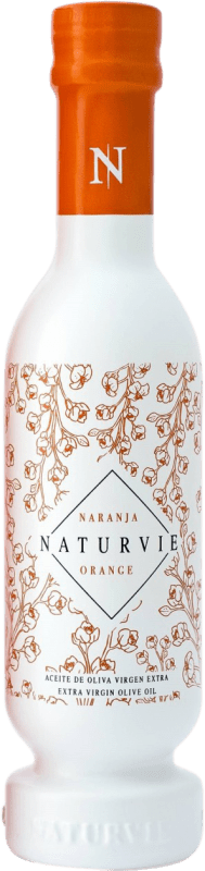 15,95 € Spedizione Gratuita | Olio d'Oliva Naturvie Premium, EVO Extra Vergine Badajoz Spagna Bottiglietta 25 cl Naranja — Arancia