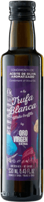 102,95 € Бесплатная доставка | Коробка из 12 единиц Оливковое масло Aceitex Oro — Золотая версия, ЭВО Экстра Вирджин Ciudad Real Испания Cornicabra — Корникабра Мини-бутылка 25 cl Trufa Blanca — Белый Трюфель