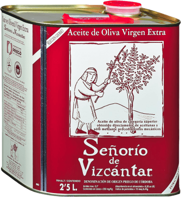 23,95 € 免费送货 | 橄榄油 Vizcántar Señorío de Vizcántar EVOO 特级初榨 D.O.P. Priego de Córdoba Córdoba 西班牙 特殊罐 2,5 L